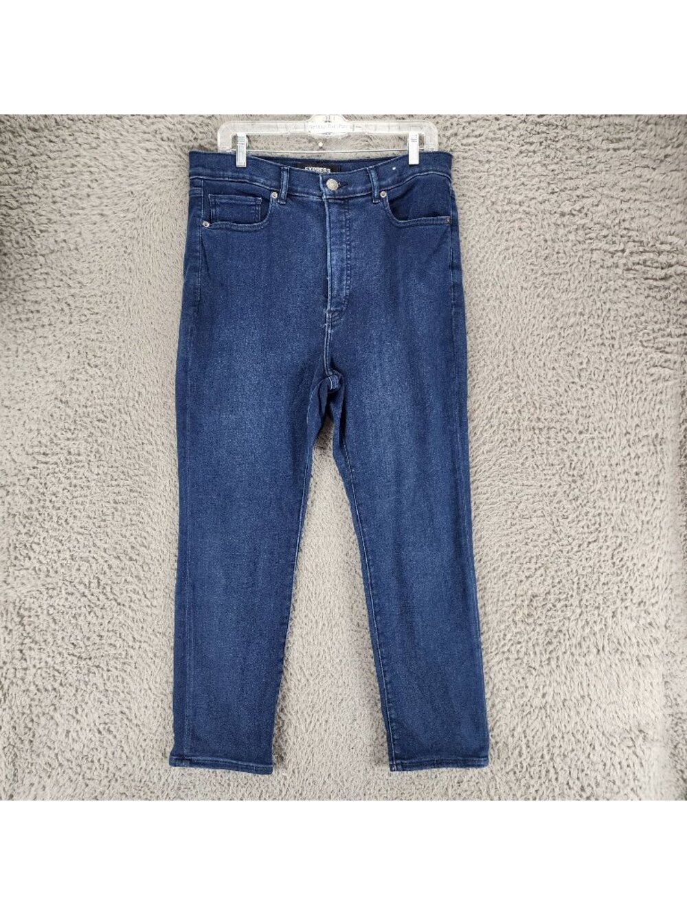 Express Jeans Womens 12 Blue Stretch Denim Slim Ankle